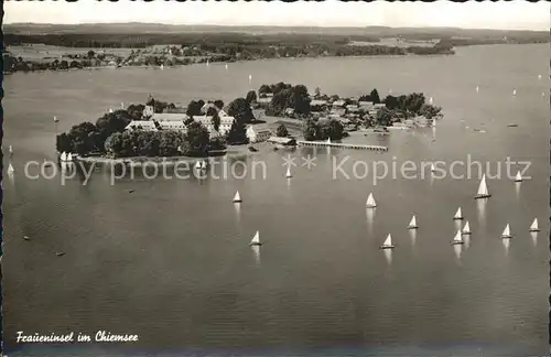 Fraueninsel Chiemsee Fliegeraufnahme Kat. Chiemsee