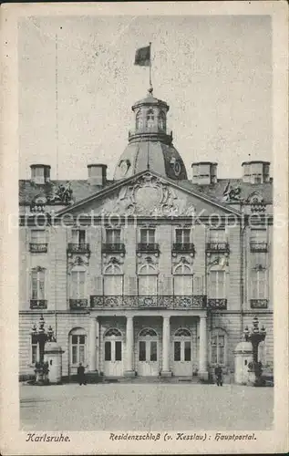 Karlsruhe Baden Residenzschloss Hauptportal von Kesslau 18. Jhdt.