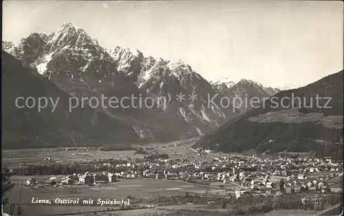 Lienz Tirol Panorama mit Spitzkofel Lienzer Dolomiten Kat. Lienz