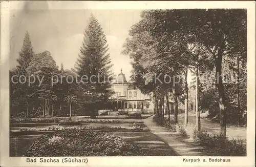 Bad Sachsa Harz Kurpark Badehaus Kat. Bad Sachsa