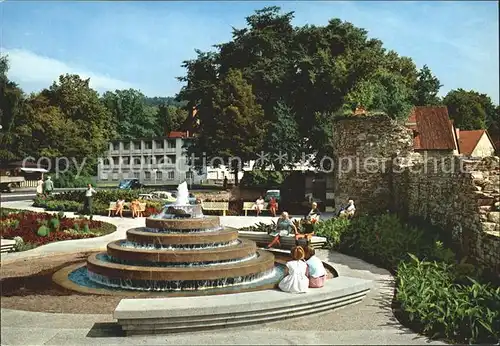 Bad Orb Springbrunnen mit Stadtmauer Kat. Bad Orb