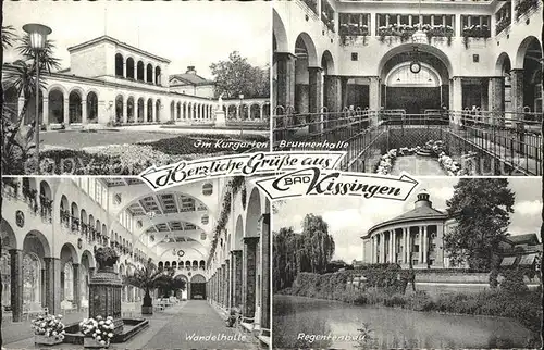 Kissingen Bad Kurgarten Brunnenhalle Regentenbau Wandelhalle Kat. Bad Kissingen