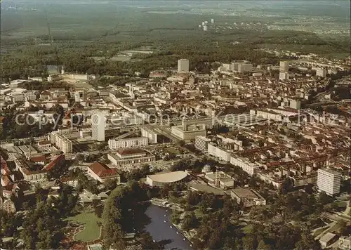 Karlsruhe Baden Stadtzentrum Fliegeraufnahme