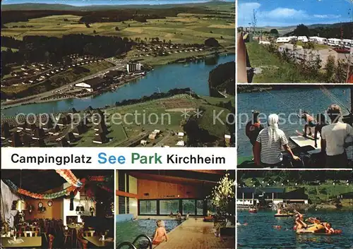 Kirchheim Hessen Campingplatz See Park Gaststaette Hallenbad Fliegeraufnahme Kat. Kirchheim