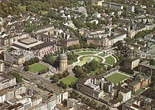 Mannheim Wasserturm Christuskirche Rosengarten Fliegeraufnahme Kat. Mannheim