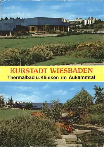 Wiesbaden Thermalbad und Kliniken im Aukammtal Kat. Wiesbaden