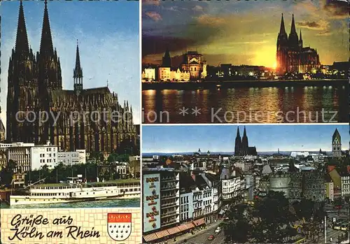 Koeln Rhein Dom Rheinufer Hahnentor Kat. Koeln