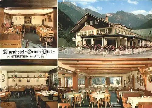 Hinterstein Bad Hindelang Alpenhotel Gruener Hut / Bad Hindelang /Oberallgaeu LKR