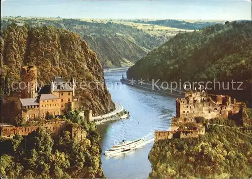 Loreley Lorelei Felsental Schloss Dampfer  Kat. Sankt Goarshausen