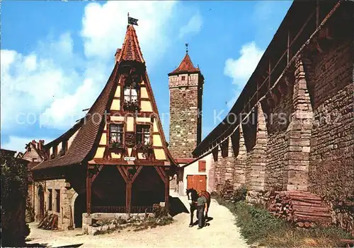 Rothenburg Tauber Alte Schmiede an der Schuett Kat. Rothenburg ob der Tauber