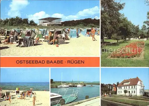 Baabe Ostseebad Ruegen Strand Hafen Konzertplatz Kat. Baabe