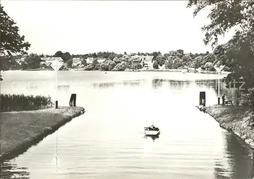 Flecken Zechlin Einfahrt in den Schwarzen See Kat. Rheinsberg