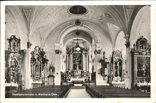 Weilheim Oberbayern Stadtpfarrkirche Kat. Weilheim i.OB