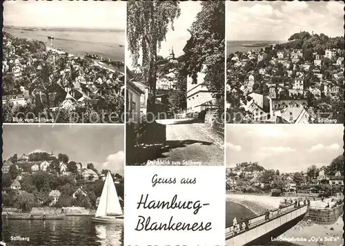 Blankenese Suellberg Landungsbruecke Segelboot Kat. Hamburg