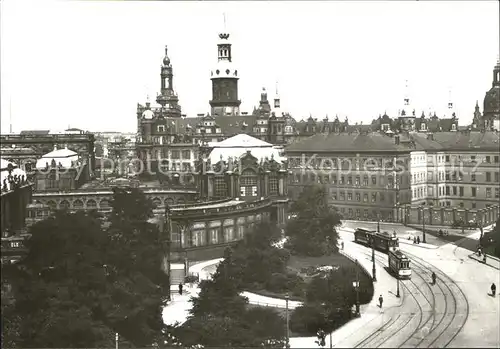 Dresden Sophienstrasse Zwinger Schloss Taschenbergpalais vor Zerstoerung 1945 Kat. Dresden Elbe