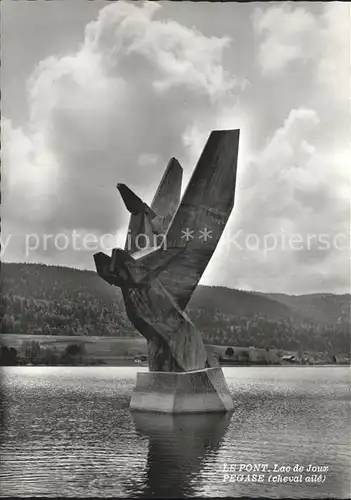 Le Pont VD Lac de Joux Pegase Cheval aile Kat. Le Pont