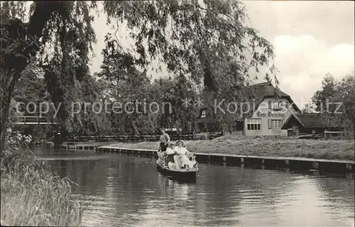 Lehde Cafe Venedig mit Boot Kat. Luebbenau Spreewald