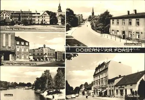 Doebern Niederlausitz Forster Srasse Badeteich  Kat. Doebern Niederlausitz