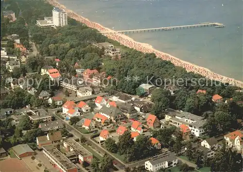 Timmendorfer Strand Fliegeraufnahme mit Strand Kat. Timmendorfer Strand