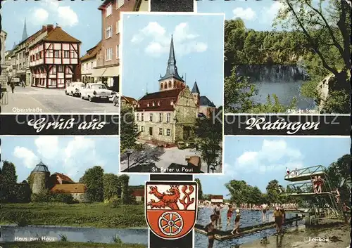 Ratingen Oberstrasse Blauer See Freibad St. Peter Paul  Kat. Ratingen