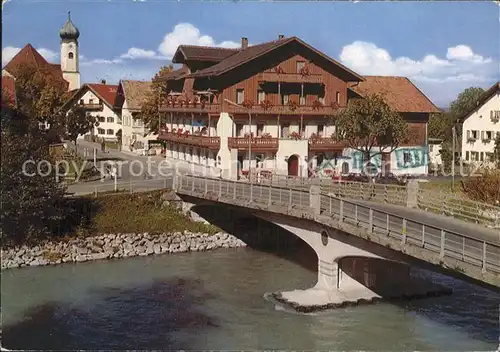 Eschenlohe Gasthof zur Bruecke  Kat. Eschenlohe