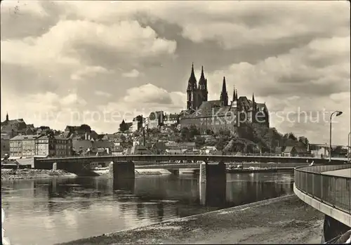 Meissen Elbe Sachsen Elbufer Burgberg Kat. Meissen