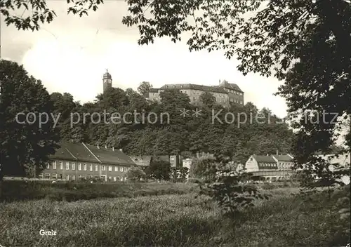 Greiz Thueringen mit Burg Kat. Greiz