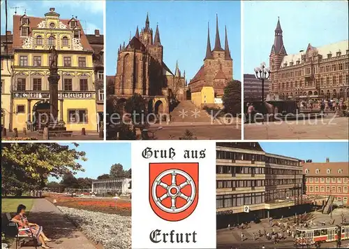 Erfurt Haus zum Roten Ochsen Dom Severikirche Hauptpostamt IGA Am Anger Kat. Erfurt