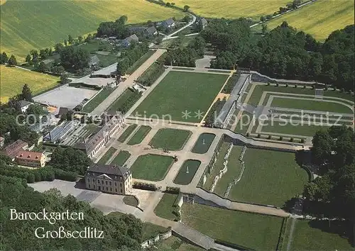 Grosssedlitz Barockgarten Fliegeraufnahme Kat. Heidenau