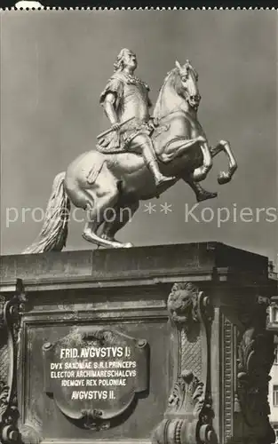 Dresden Der Goldene Reiter Denkmal August des Starken Kat. Dresden Elbe