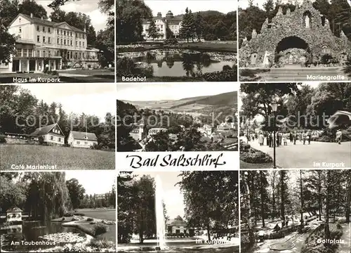 Bad Salzschlirf Haus Kurpark Badehof Mariengrotte Cafe Marienlust Taubenhaus Kurgarten Minigolf Kat. Bad Salzschlirf