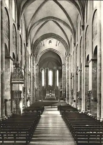 Mainz Rhein Dom Mittelschiff und Westchor