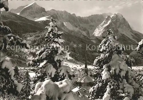 Partenkirchen mit Zugspitzgruppe Kat. Garmisch Partenkirchen