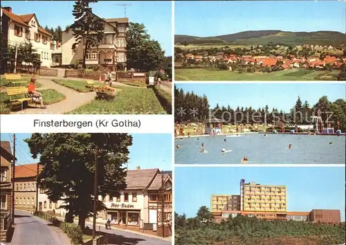 Finsterbergen VdN Kurheim Theodor Neubauer Denkmalsplatz Teilansicht Waldschwimmbad FDGB Heim Wilhelm Pieck Kat. Finsterbergen Thueringer Wald