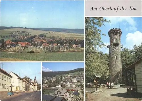 Ilmenau Thueringen Panorama Graefinau Angstaedt Langenwiesen Manebach Kickelhahn Aussichtsturm Kat. Ilmenau