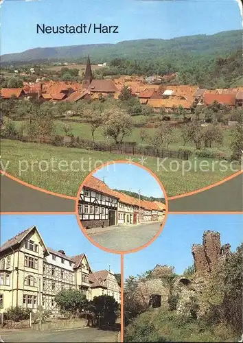 Neustadt Harz Ortsansicht Baldusstr Kurhaus Lebenswende Ruine Hohnstein Kat. Neustadt Harz