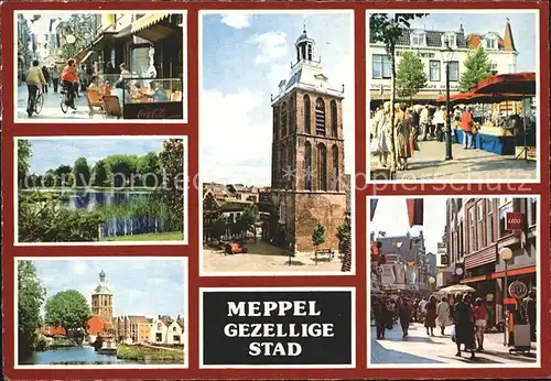 Meppel Orts und Teilansichten Kirche Einkaufsstrasse Kat. Meppel