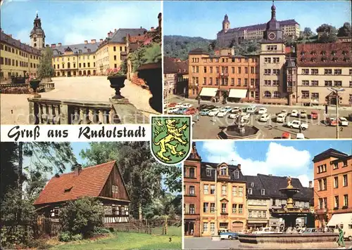 Rudolstadt Schloss Heidecksburg Marktplatz Volkskundemuseum Marktbrunnen Kat. Rudolstadt