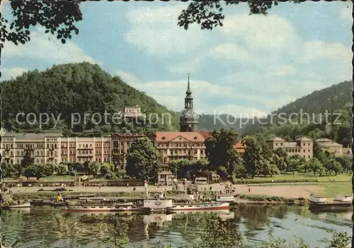 Bad Schandau Teilansicht Elbepartie Dampfer Kat. Bad Schandau