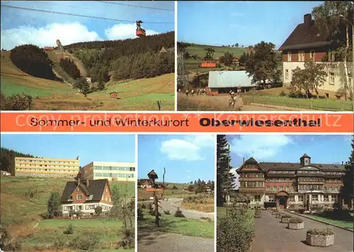 Oberwiesenthal Erzgebirge Sprungschanze Seilbahn Hotel Bergfrieden Erholungsheim IG Wismut Kat. Oberwiesenthal