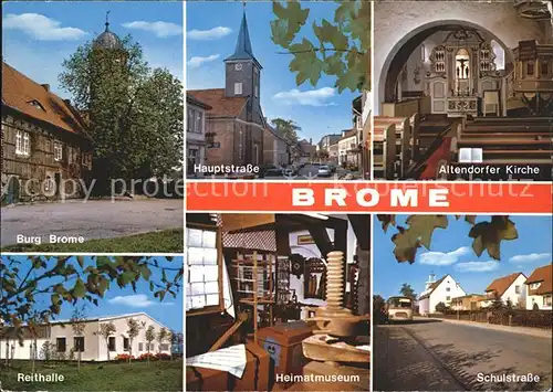 Brome Niedersachsen Schulstrasse Hauptstrasse Reithalle Burg Kat. Brome