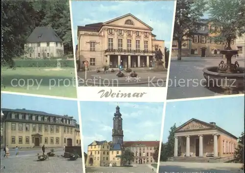 Weimar Thueringen Goethes Gartenhaus Nationaltheater Schillerhaus Schloss Roemisches Haus Kat. Weimar