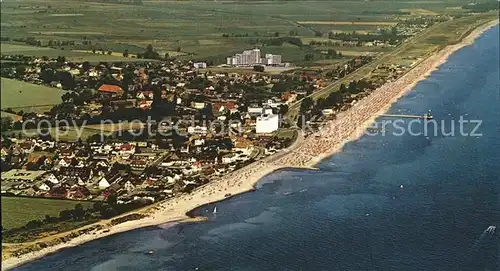 Dahme Ostseebad Fliegeraufnahme mit Strand Kat. Dahme