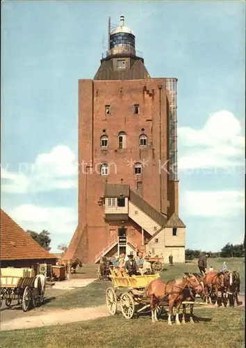 Cuxhaven Nordseebad Leuchtturm der Insel Neuwerk Kat. Cuxhaven