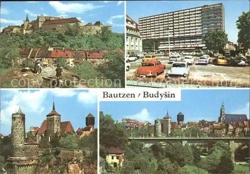 Bautzen Wasserkunst Ortenburg Platz der Roten Armee Friedensbruecke Kat. Bautzen