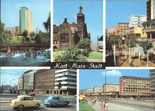 Karl Marx Stadt Rathaus Rosenhof Wilhelm Pieck Strasse Kat. Chemnitz