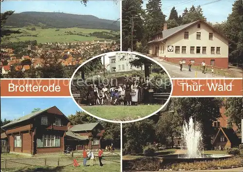 Brotterode Grosser Inselsberg Waldgaststaette Gehege und Dreiherrenstein Trachten Kat. Brotterode