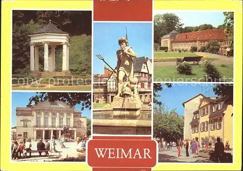 Weimar Thueringen Schlosspark Tiefurt Musentempel Neptunbrunnen Markt Schloss  Kat. Weimar