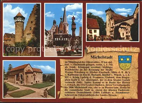 Michelstadt Diebsturm Marktplatz Rathaus Schloss Fuerstenau  Kat. Michelstadt