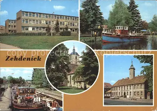 Zehdenick Karl Marx Oberschule Hafen Schleuse Pfarrkirche Rathaus Kat. Zehdenick